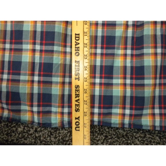 Duluth Shirt Mens XL Blue Plaid Relaxed Fit‎ Untucked BBQ Short Sleeve 38922 Dad - Picture 12 of 13